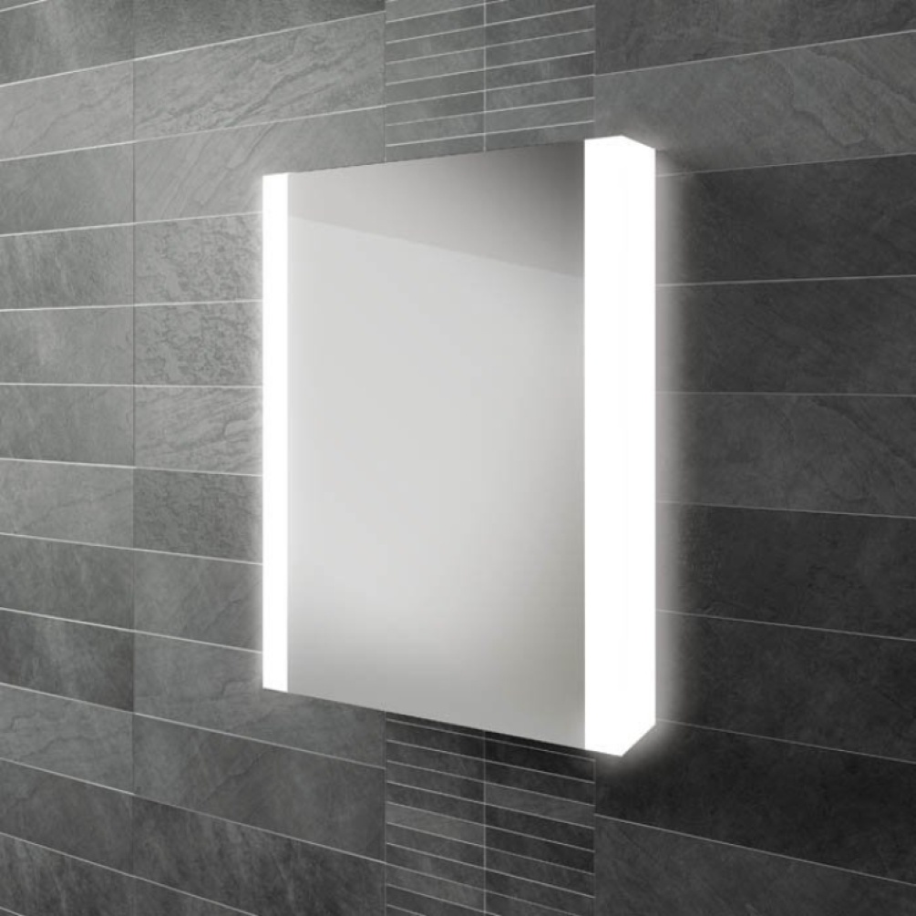 Close up product image of the HIB Paragon 500mm LED Mirror Cabinet